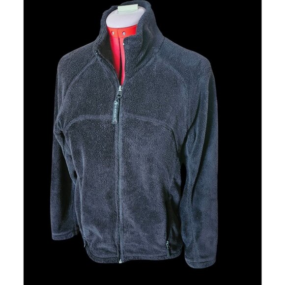 Avalanche Black Fleece Full-Zip Jacket With High Collar & Zippered Pockets For M - Picture 1 of 7